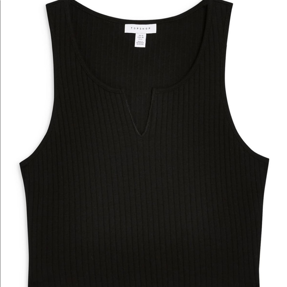 Topshop “Ribbed Notched” Tank Top - Picture 2 of 4